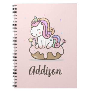 Rainbow Eenhoorn Cake Gepersonaliseerde spiraal No Notitieboek