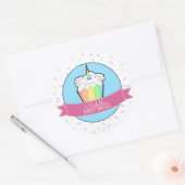Rainbow Eenhoorn Cupcake Bakkerij Box Stickers (Envelop)