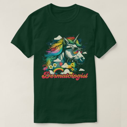 Rainbow Eenhoorn Dermatoloog T-shirt (Design voorkant)