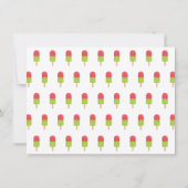 Rainbow Eenhoorn Float Zomer Verjaardagsfeest Kaart (Achterkant)