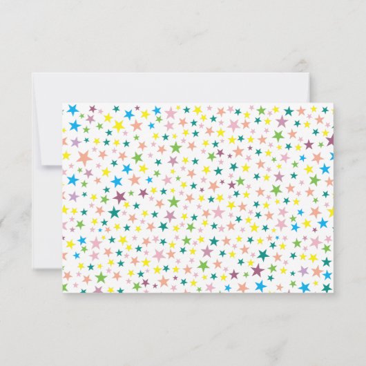 Rainbow Eenhoorn Foto Verjaardag Dank u Bedankkaart (Achterkant)