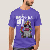 Rainbow Eenhoorn Glitter Funny werd weer homo T-shirt (Voorkant)