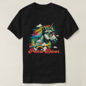 Rainbow eenhoorn parel duiker t-shirt (Design voorkant)