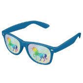 Rainbow Eenhoorn Party Shades Retro Zonnebril (Gekanteld)