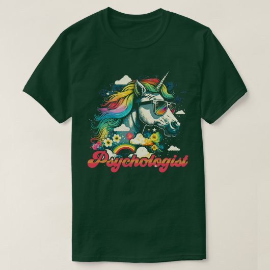 Rainbow Eenhoorn Psycholoog T-shirt (Design voorkant)