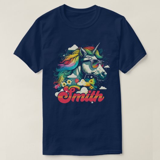 Rainbow Eenhoorn Smith T-shirt (Design voorkant)