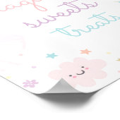 Rainbow eenhoorn snoep en trakteert verjaardagsfee poster (Hoek)