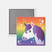 Rainbow Eenhoorn Sparkle Emoji Magnet (Voorkant / Achterkant)