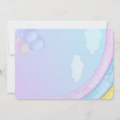 Rainbow Eenhoorn Verjaardag Foto Uitnodiging (Achterkant)