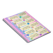 Rainbow Eenhoorn Vermenigvuldigingstabel Notitieboek (Rechterzijde)