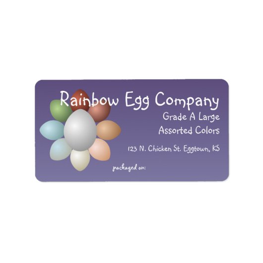 Rainbow Eggs Ei Carton Label (Voorkant)