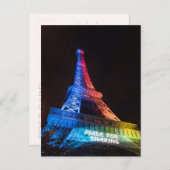 Rainbow Eiffel Tower Made for Sharing Paris Briefkaart (Voorkant / Achterkant)