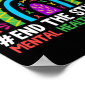 Rainbow Einde Het Stigma Mental Health Matter Awar Poster (Hoek)