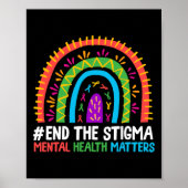 Rainbow Einde Het Stigma Mental Health Matter Awar Poster (Voorkant)