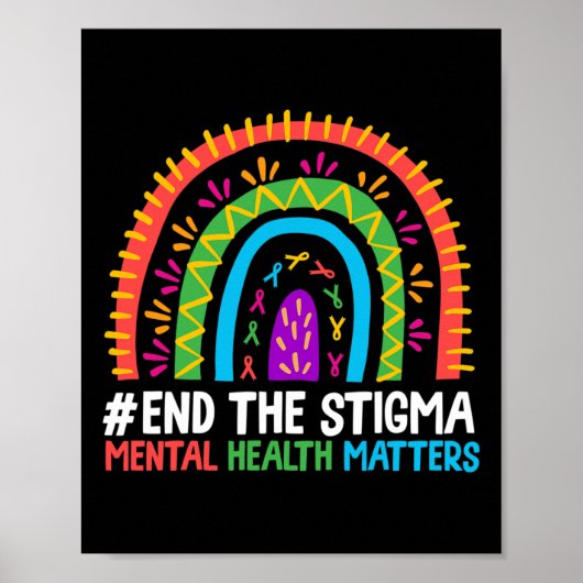 Rainbow Einde Het Stigma Mental Health Matter Awar Poster (Voorkant)