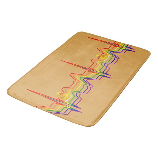 Rainbow EKG Sunray Badmat (Gekanteld)