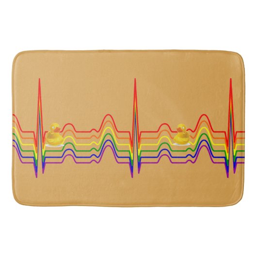 Rainbow EKG Sunray Badmat (Voorkant)