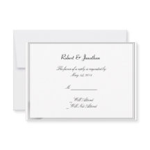 Rainbow Elegance bruidegom Wedding Response Kaart