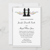 Rainbow Elegance Gay Brides Wedding Invitation Kaart (Voorkant)