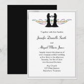 Rainbow Elegance Gay Brides Wedding Invitation Kaart (Voorkant / Achterkant)
