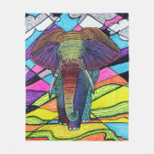 Rainbow Elephant Fleece Blanket (Voorkant)