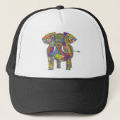 Rainbow Elephant, kleurrijk design, voor iedereen. Trucker Pet (Voorkant)