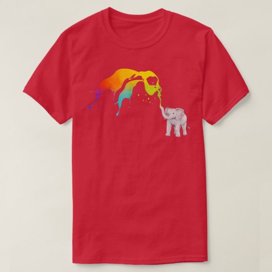 Rainbow Elephant Safari Animal Whisperer Zoology Z T-shirt (Design voorkant)