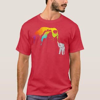Rainbow Elephant Safari Animal Whisperer Zoology Z T-shirt