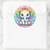 Rainbow elephant stickers large (Tas)