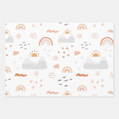 Rainbow Elephants Pattern Inpakpapier Vel (Voorkant 3)