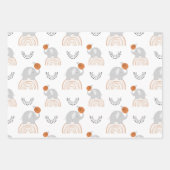 Rainbow Elephants Pattern Inpakpapier Vel (Voorkant)