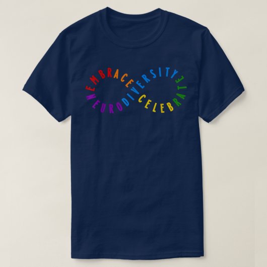 Rainbow Embrace Neurodiversity ASD ADHD Autisme Aw T-shirt (Design voorkant)