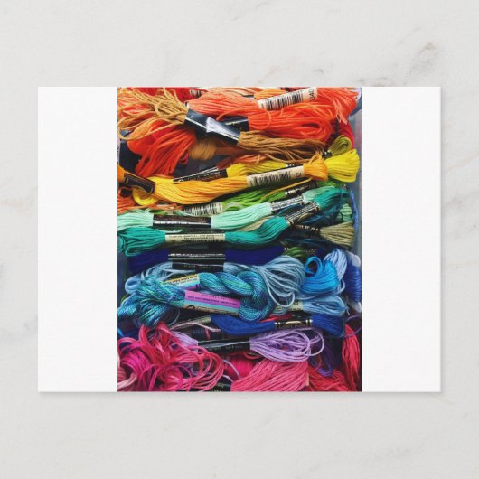 Rainbow Embroidery Floss | Draden | Naaien Briefkaart (Voorkant)