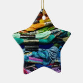 Rainbow Embroidery Floss | Draden | Naaien Keramisch Ornament (Rechts)