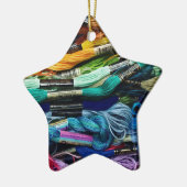 Rainbow Embroidery Floss | Draden | Naaien Keramisch Ornament (Links)