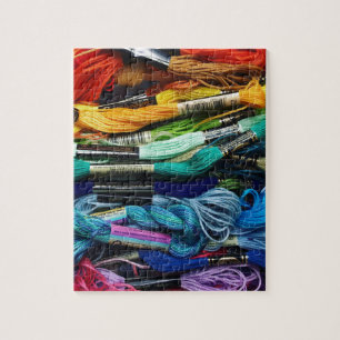 Rainbow Embroidery Floss   Draden   Naaien Legpuzzel