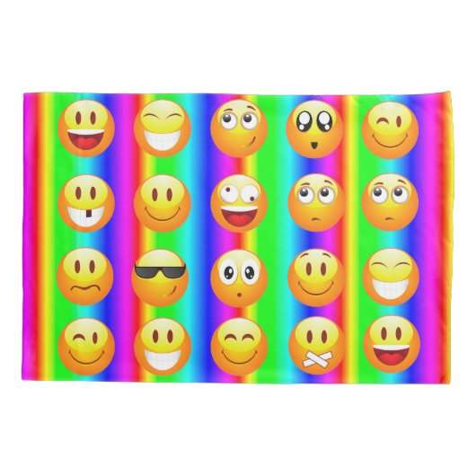 Rainbow Emoji kussensloop kussen hoesjes (Achterkant)