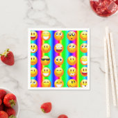 rainbow emoji napkins servetten (Insitu)