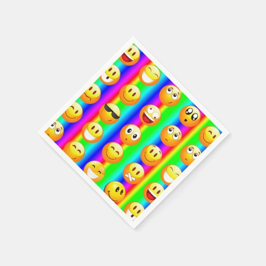 rainbow emoji napkins servetten (Hoek)