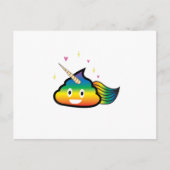 Rainbow Emoji Poop Schattige Meisje Grappig Verjaa Briefkaart (Voorkant)