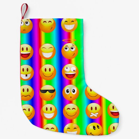 rainbow emoji xmas kerstmis kleine kerstsok (Voorkant)