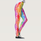 Rainbow Emoting Blob Cute Monsters in Pride Colors Leggings (Rechts)