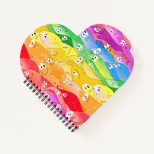 Rainbow Emoting Blob Cute Monsters in Pride Colors Notitieboek