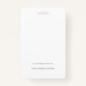 Rainbow Employee Photo ID Name Logo Portret Badge (Achterkant)