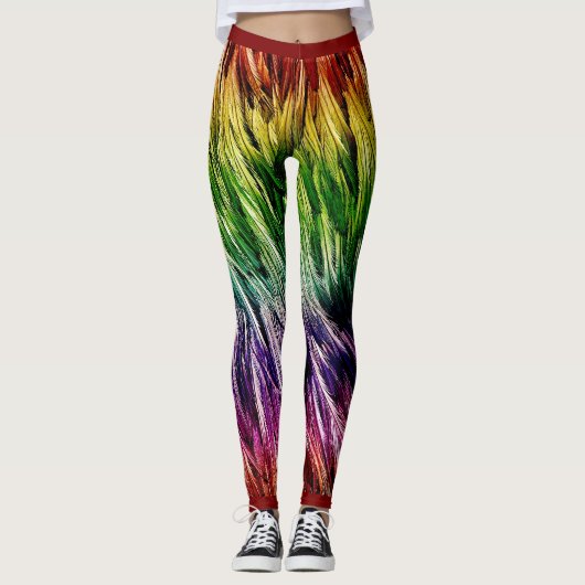 Rainbow EMU Feathered Leggings (Voorkant)