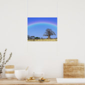Rainbow en Afrikaanse baobab-boom, Adansonia Poster (Keuken)