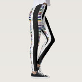 Rainbow en Black Piano Keys Music-Leggings Leggings (Rechts)
