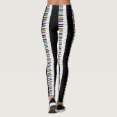 Rainbow en Black Piano Keys Music-Leggings Leggings (Achterkant)