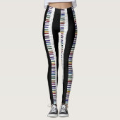Rainbow en Black Piano Keys Music-Leggings Leggings (Voorkant)