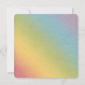 Rainbow en Bunnies Baby Girl Shower Kaart (Achterkant)